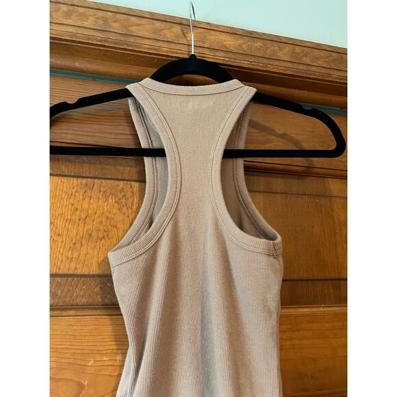 Abercrombie & Fitch Women's Soft Ribbed Bodysuit Racerback Sleeveless Tan SZ XS - Picture 8 of 11